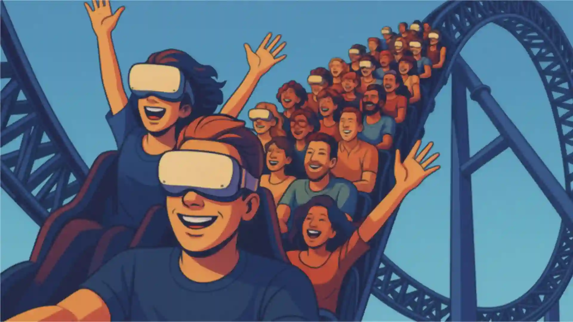 Tło atrakcji VR VISUAL w NextRealm Kraków